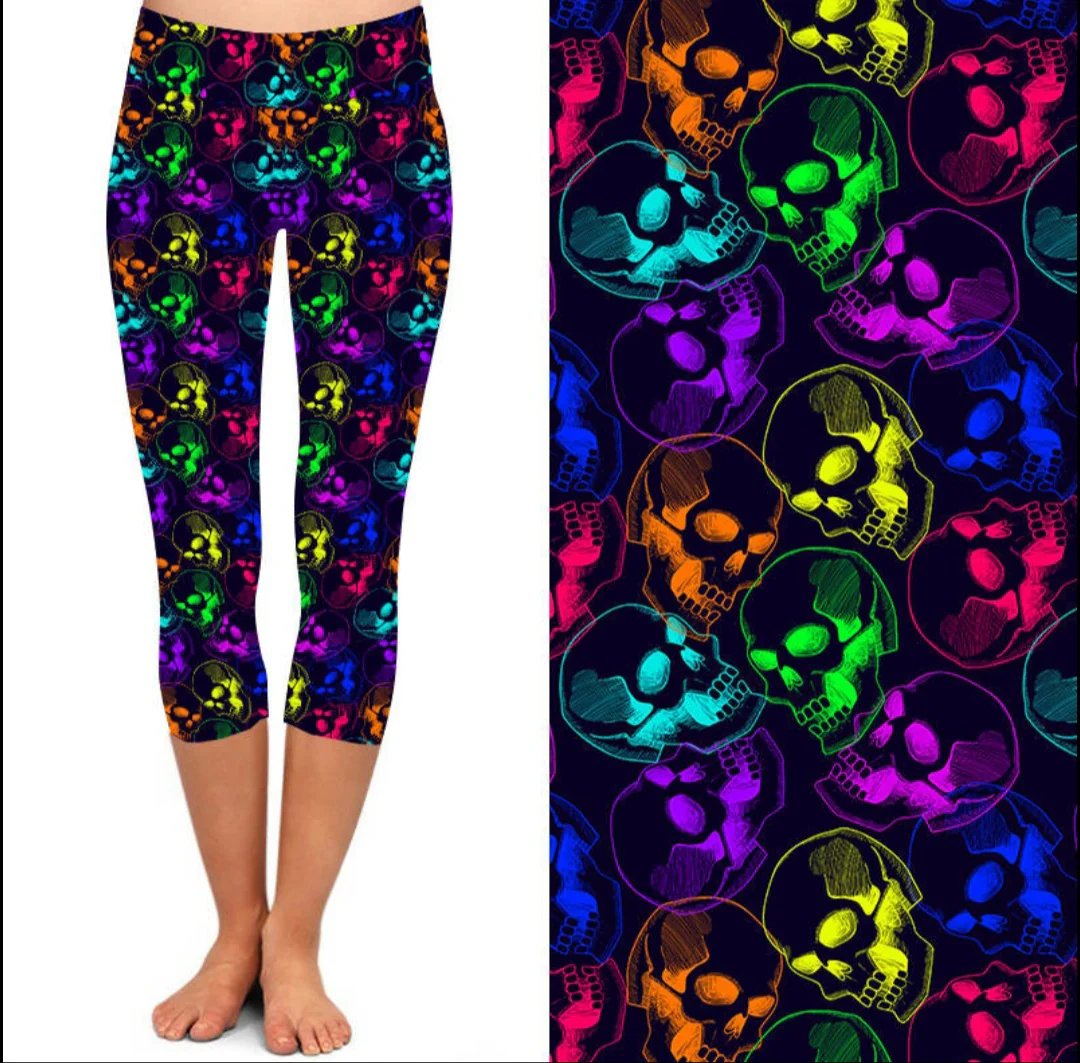 24/7 Capri Legging - Silhouette Skulls - Image 2