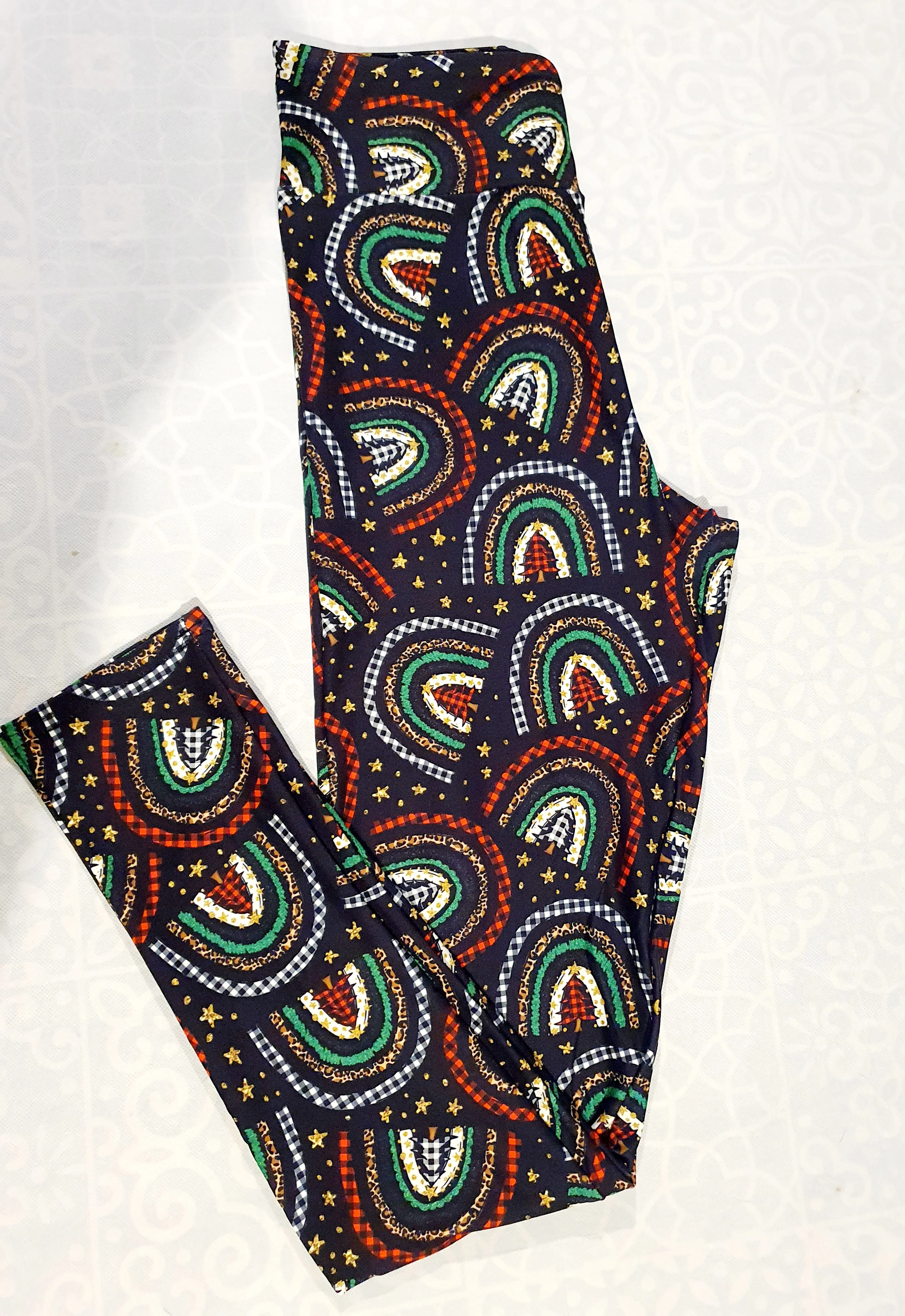 24/7 Full Length Leggings – Christmas Rainboho Christmas Pattern - Image 2