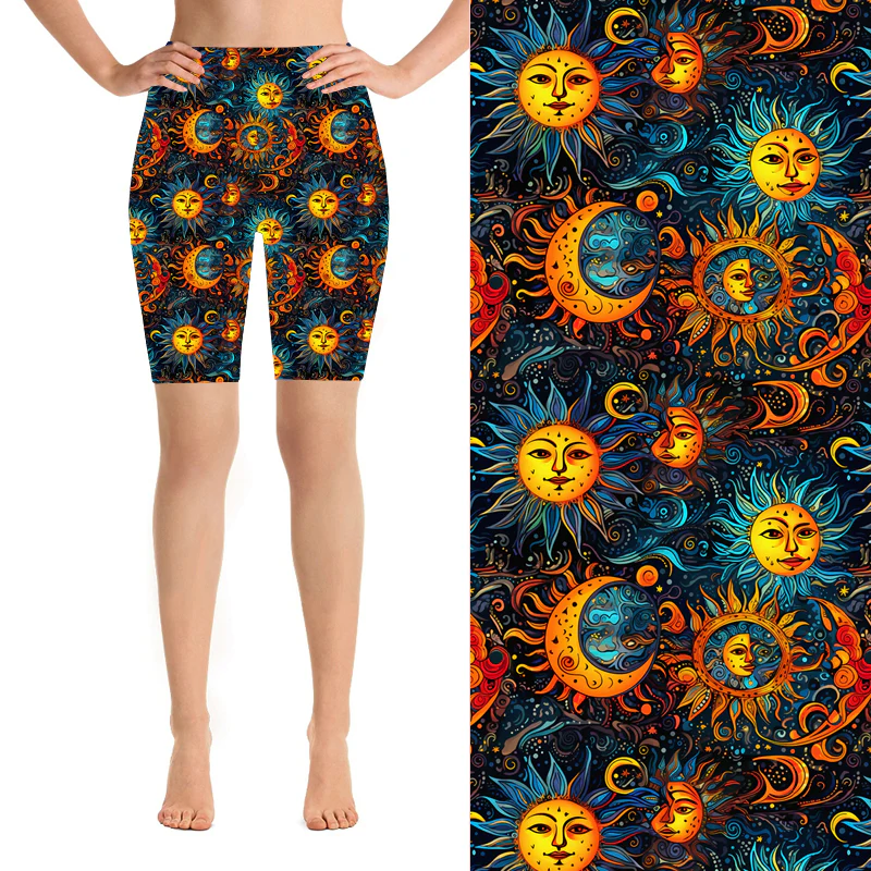 24/7 Biker Shorts - Zodiac Moon Sun - Image 4