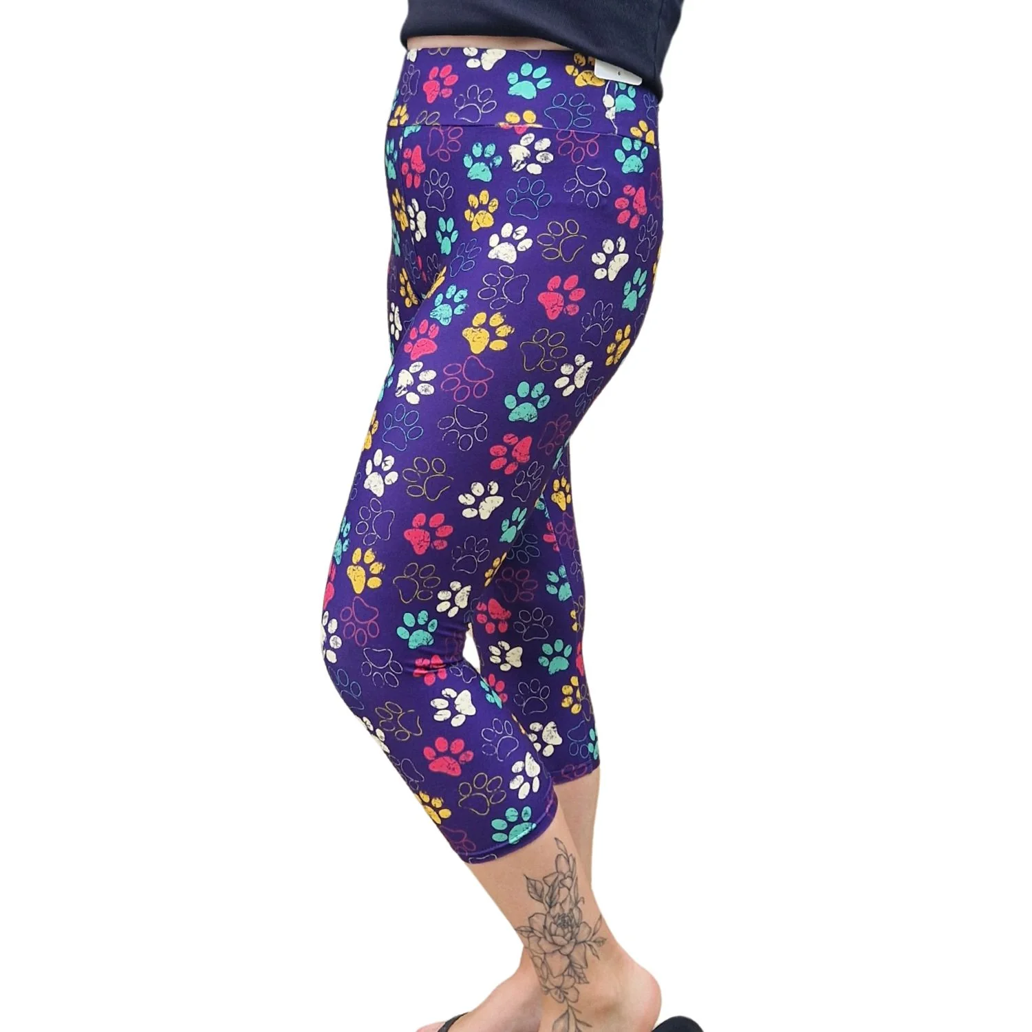 24/7 Capri Leggings β Paw Prints