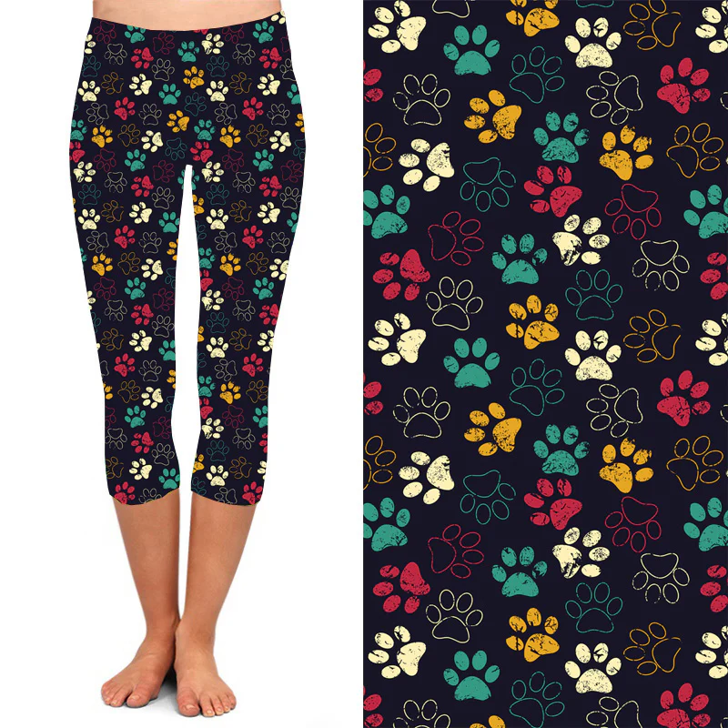 24/7 Capri Leggings β Paw Prints - Image 3