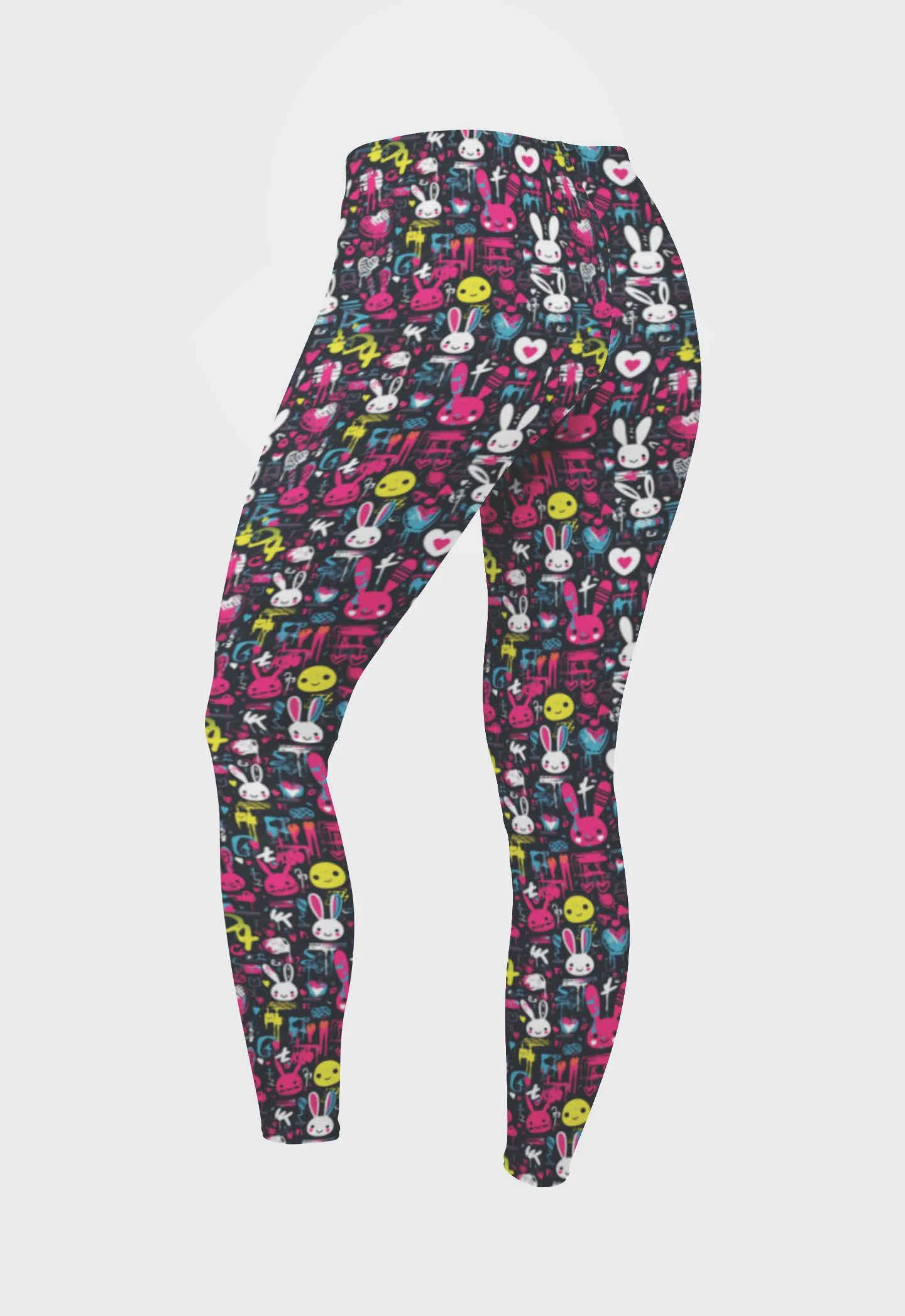 24/7 Full Length Leggings β Grunge Bunnies - Image 3