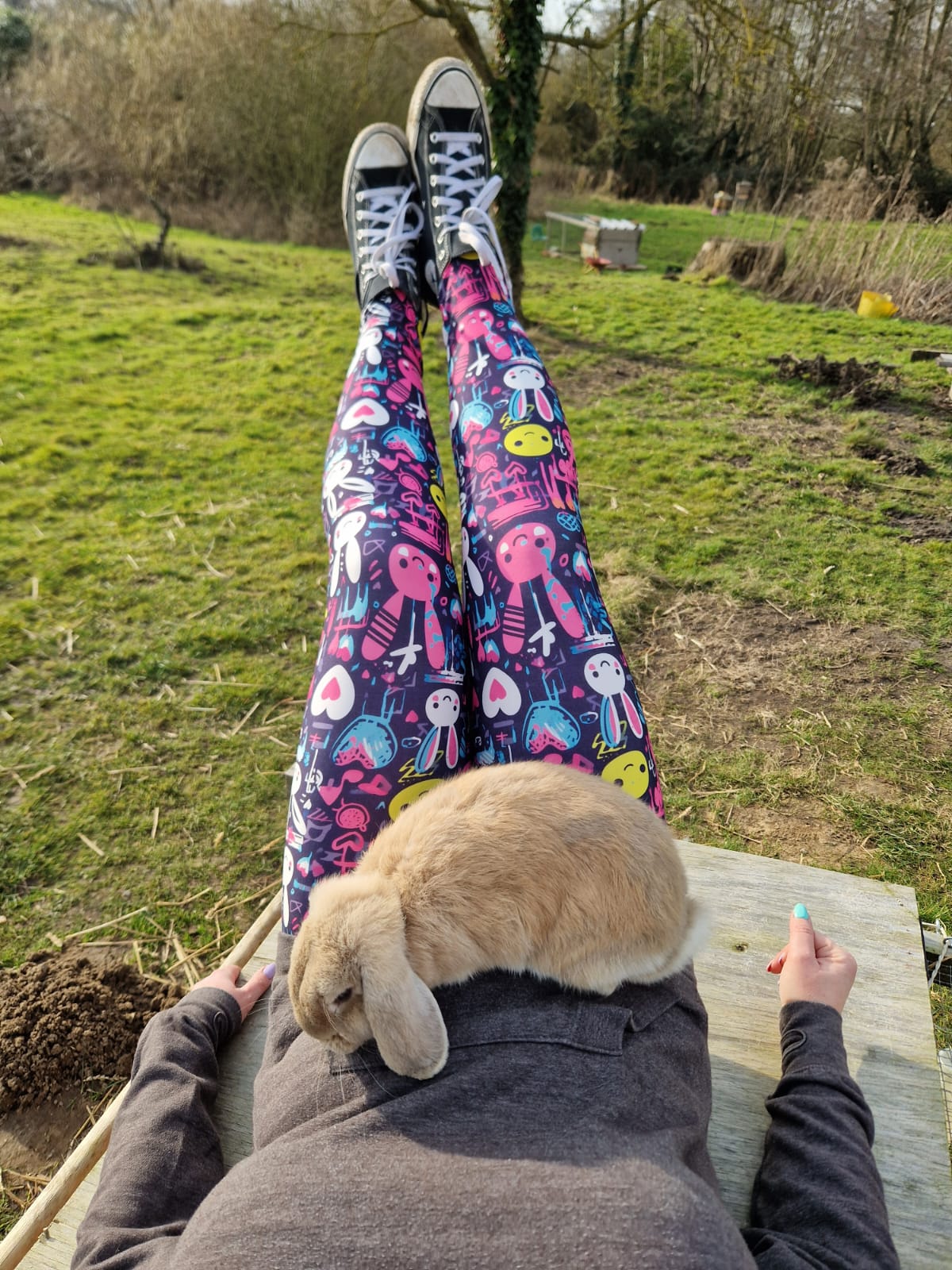 24/7 Full Length Leggings β Grunge Bunnies - Image 4