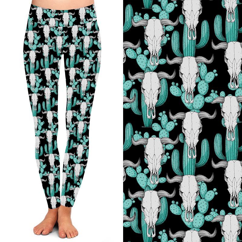 24/7 Full Length Leggings – Cacti Buffalo - Image 2