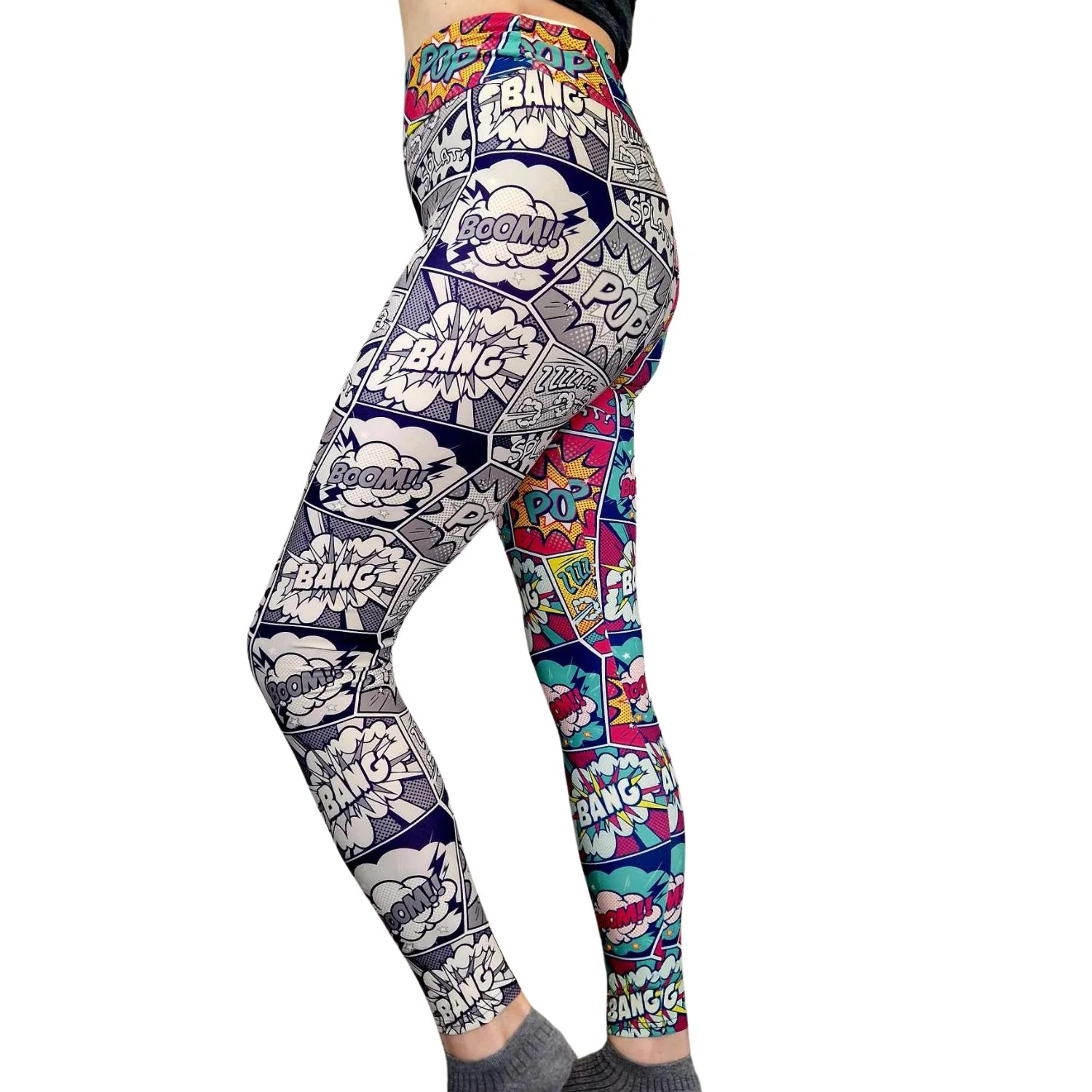 24/7 Full Length Leggings – Comic Book of Two Halves. - Image 2