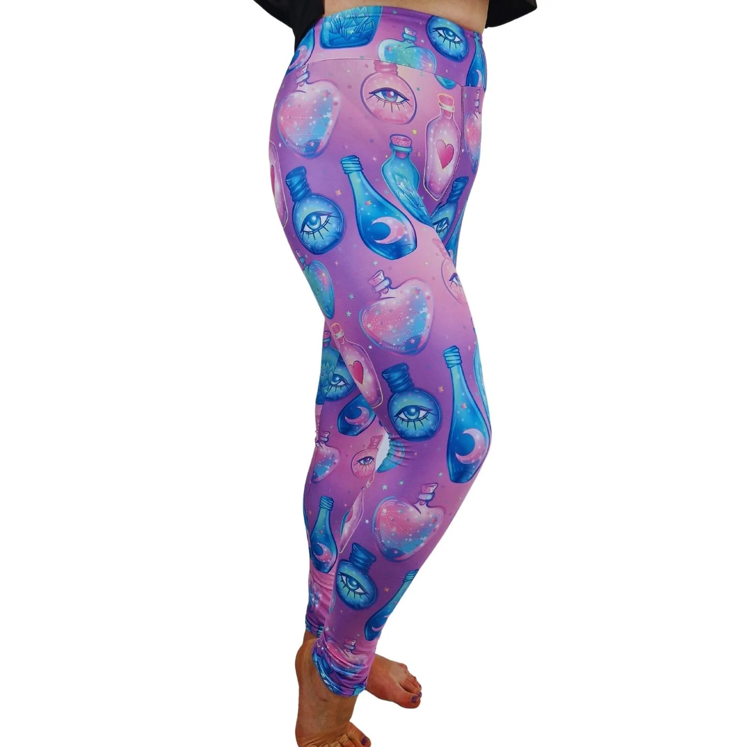 24/7 Full Length Leggings – Apothecary Jazz Pattern