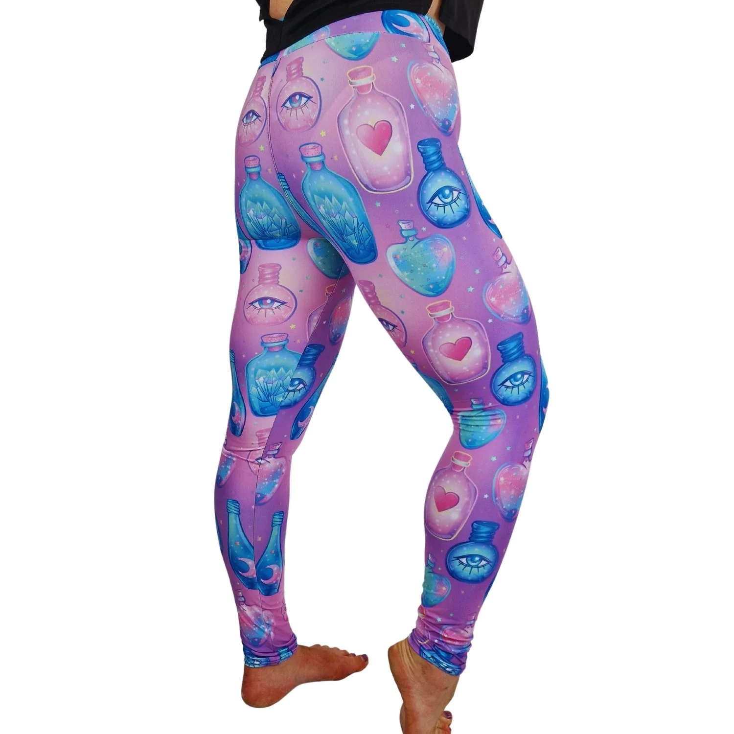 24/7 Full Length Leggings – Apothecary Jazz Pattern - Image 2