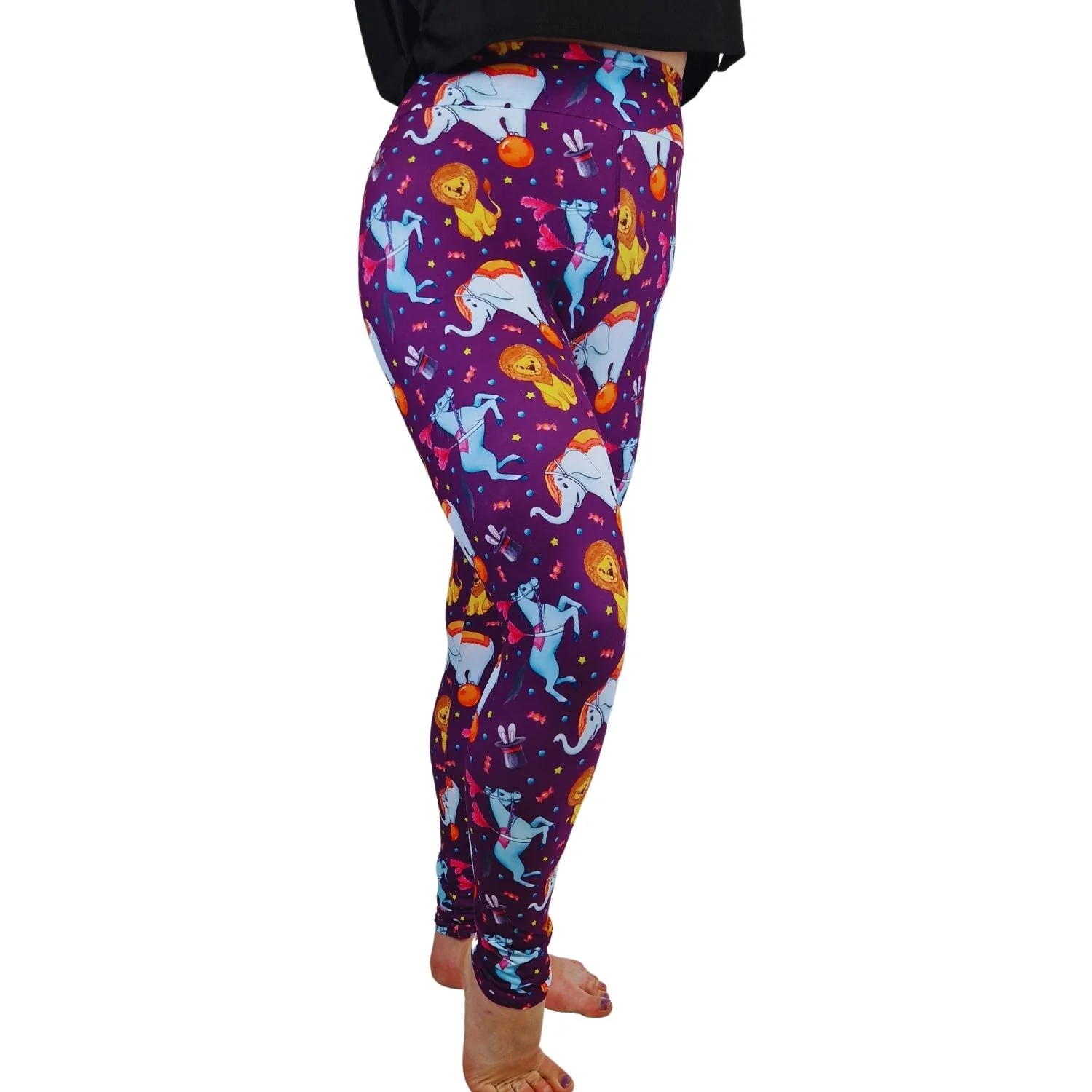 24/7 Full Length Leggings – Circus Pattern