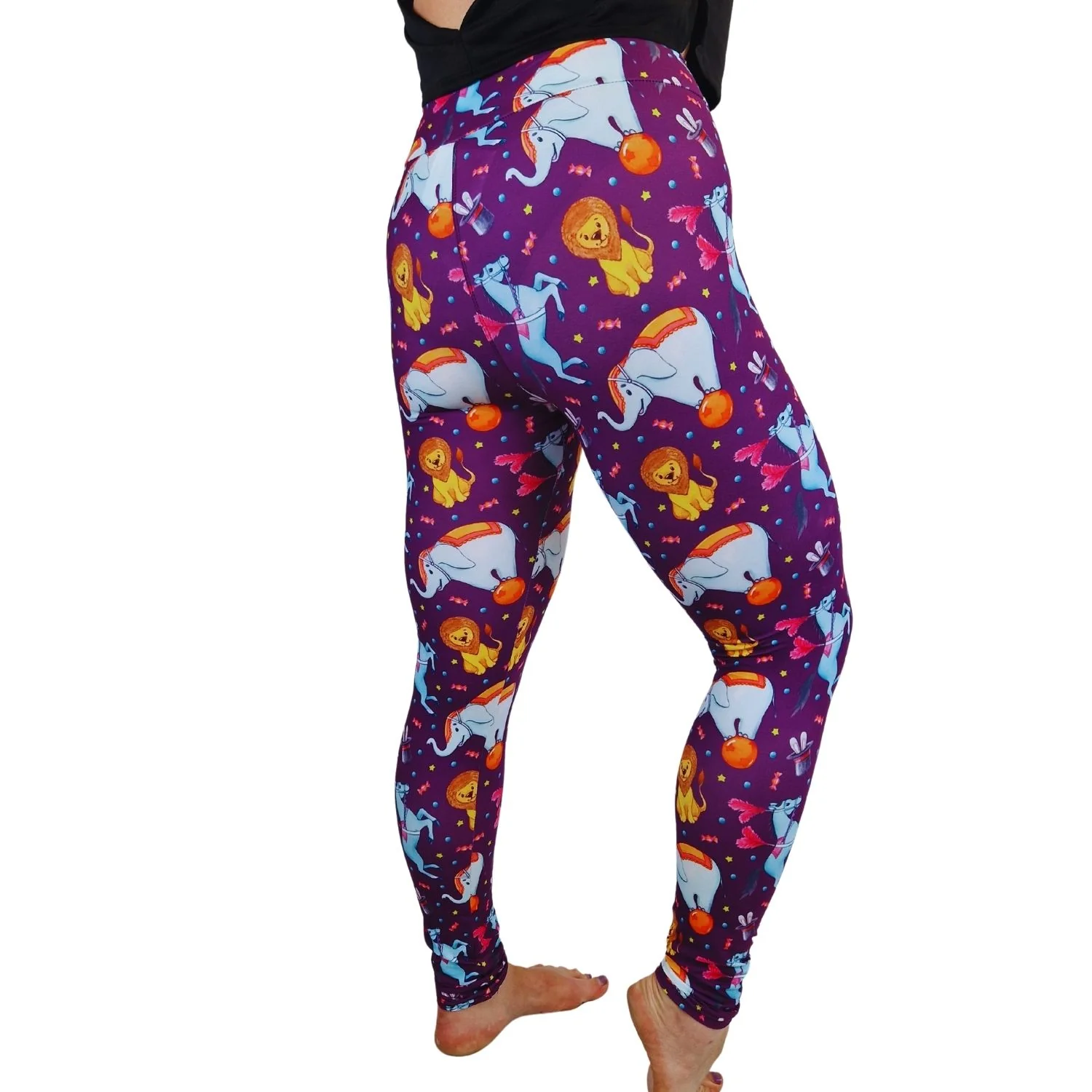 24/7 Full Length Leggings – Circus Pattern - Image 2