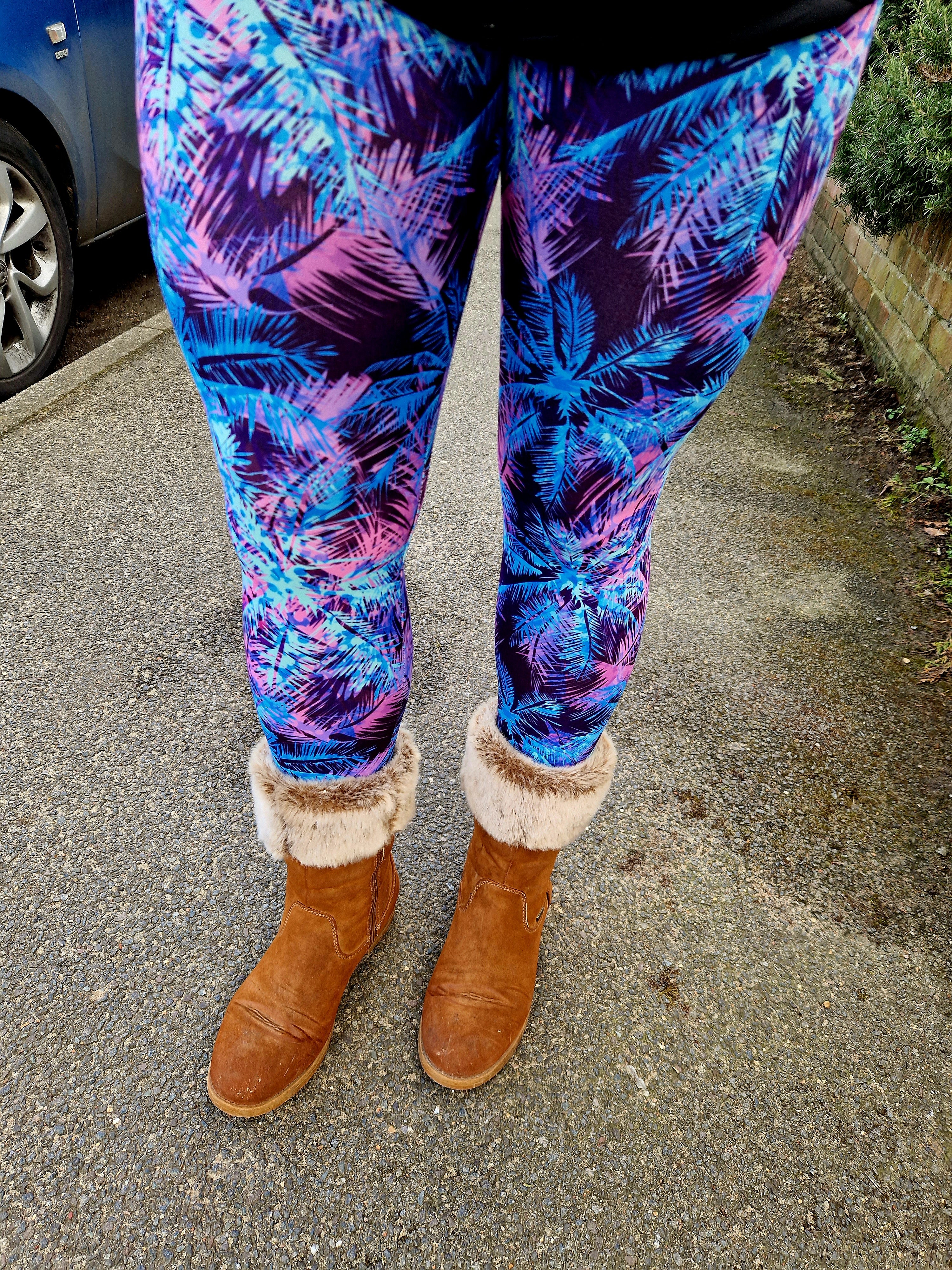 24/7 Leggings - Electric Palms - Image 3