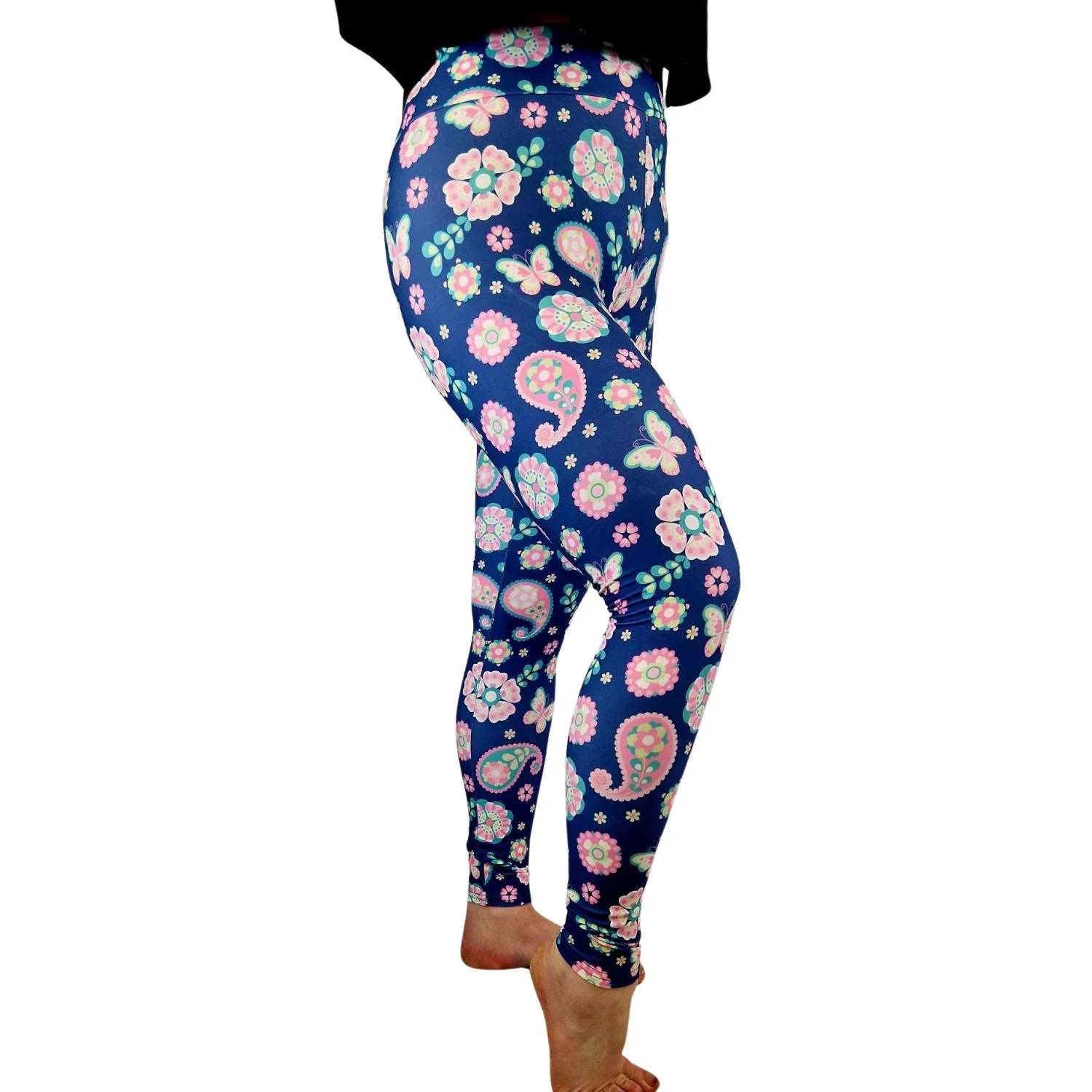 24/7 Full Length Leggings β Paisley Pretty Pattern