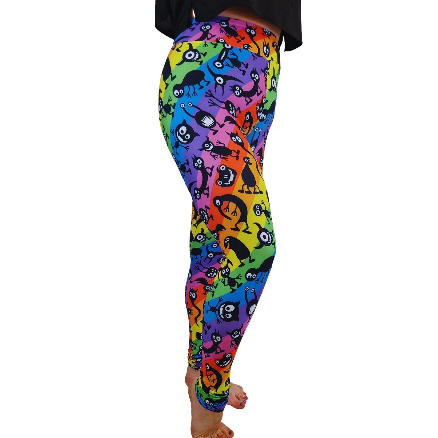 24/7 Full Length Leggings – Rainbow Aliens