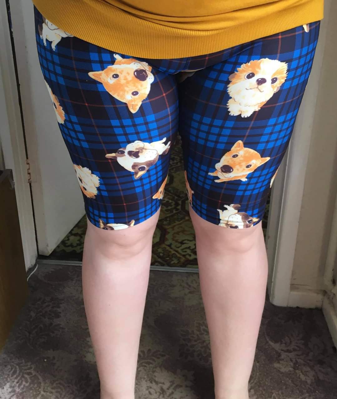 24/7 Biker Shorts - Dogs In Tartan - Image 3