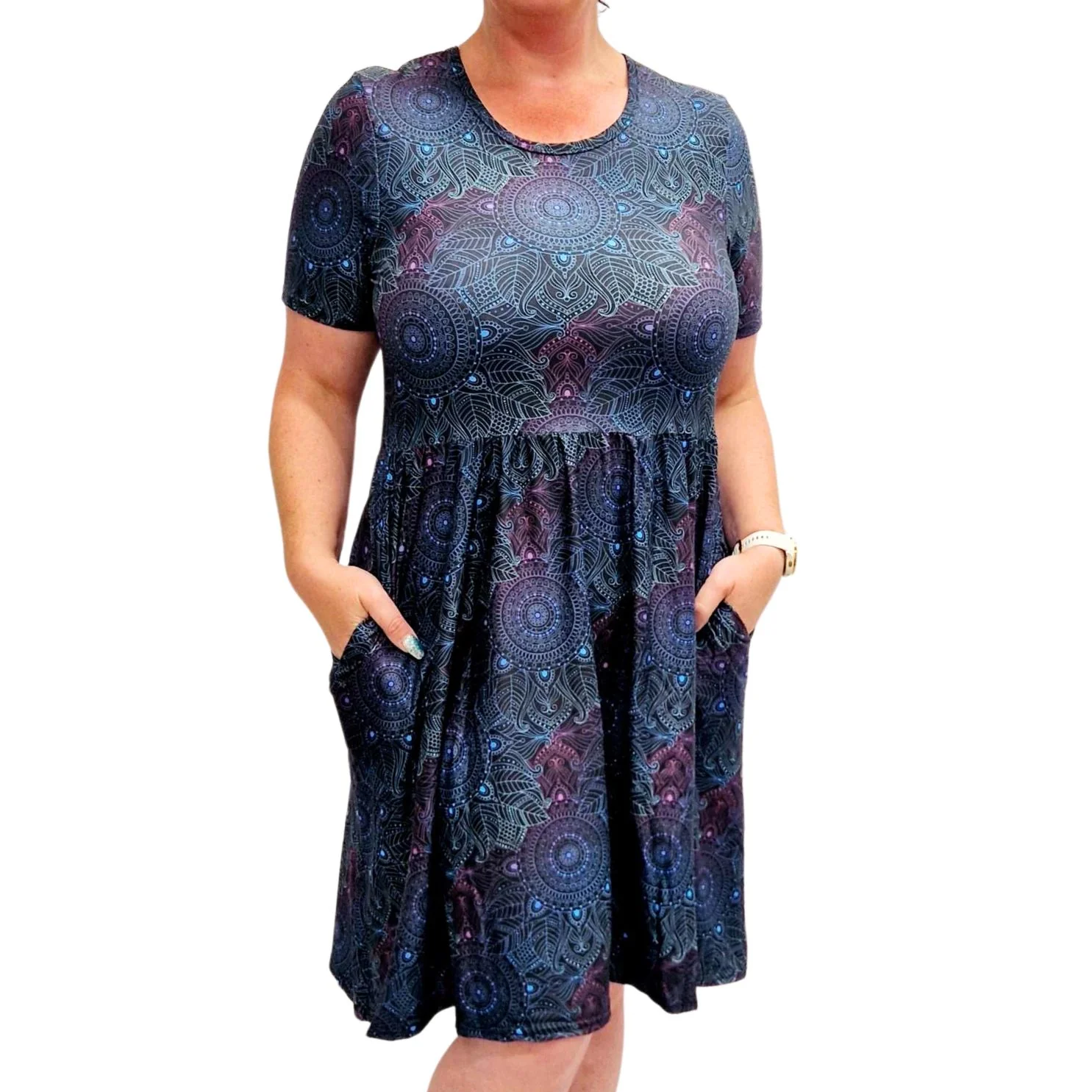 Mandala Art Vintage Skater Dress - Image 2