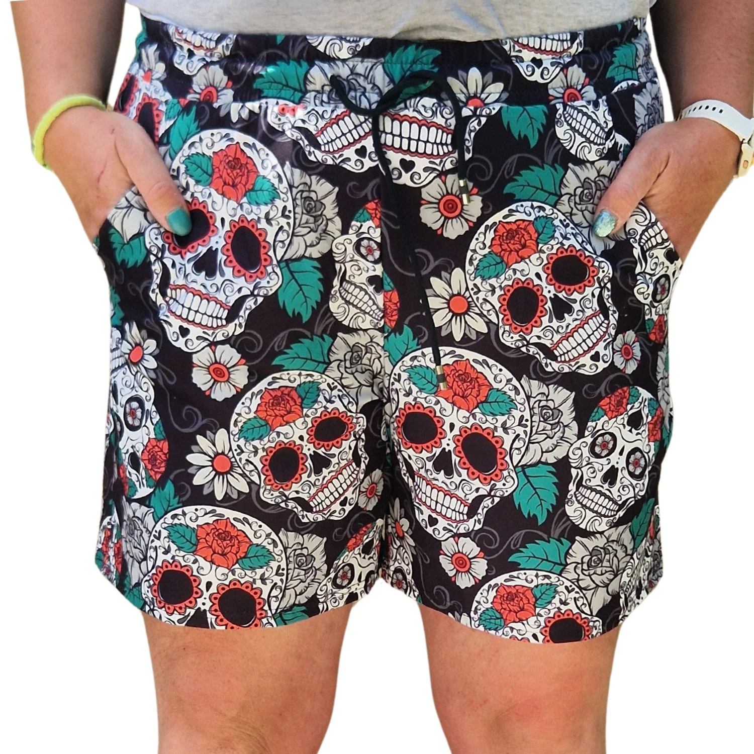 Jogger Shorts - Day of the Dead - Image 3