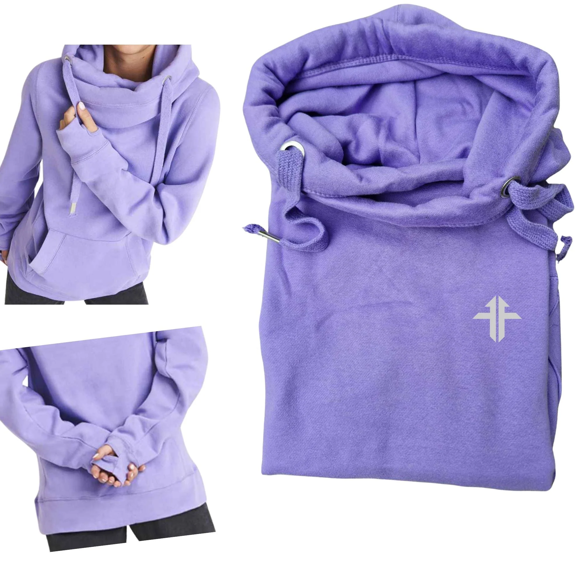 Personalised Cross-Neck Hoodie - Dressage Design - Image 2