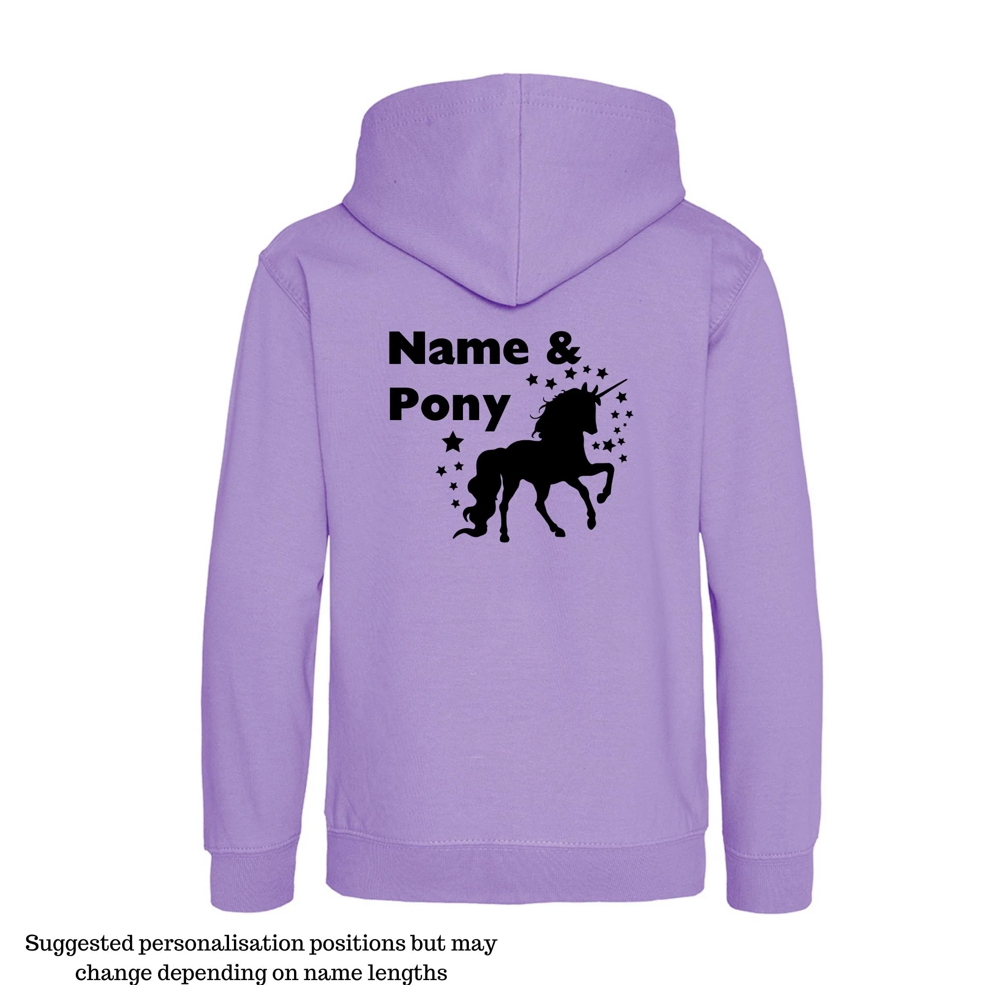 Personalised Equestrian Hoodie Kids - Unicorn Design - Image 2
