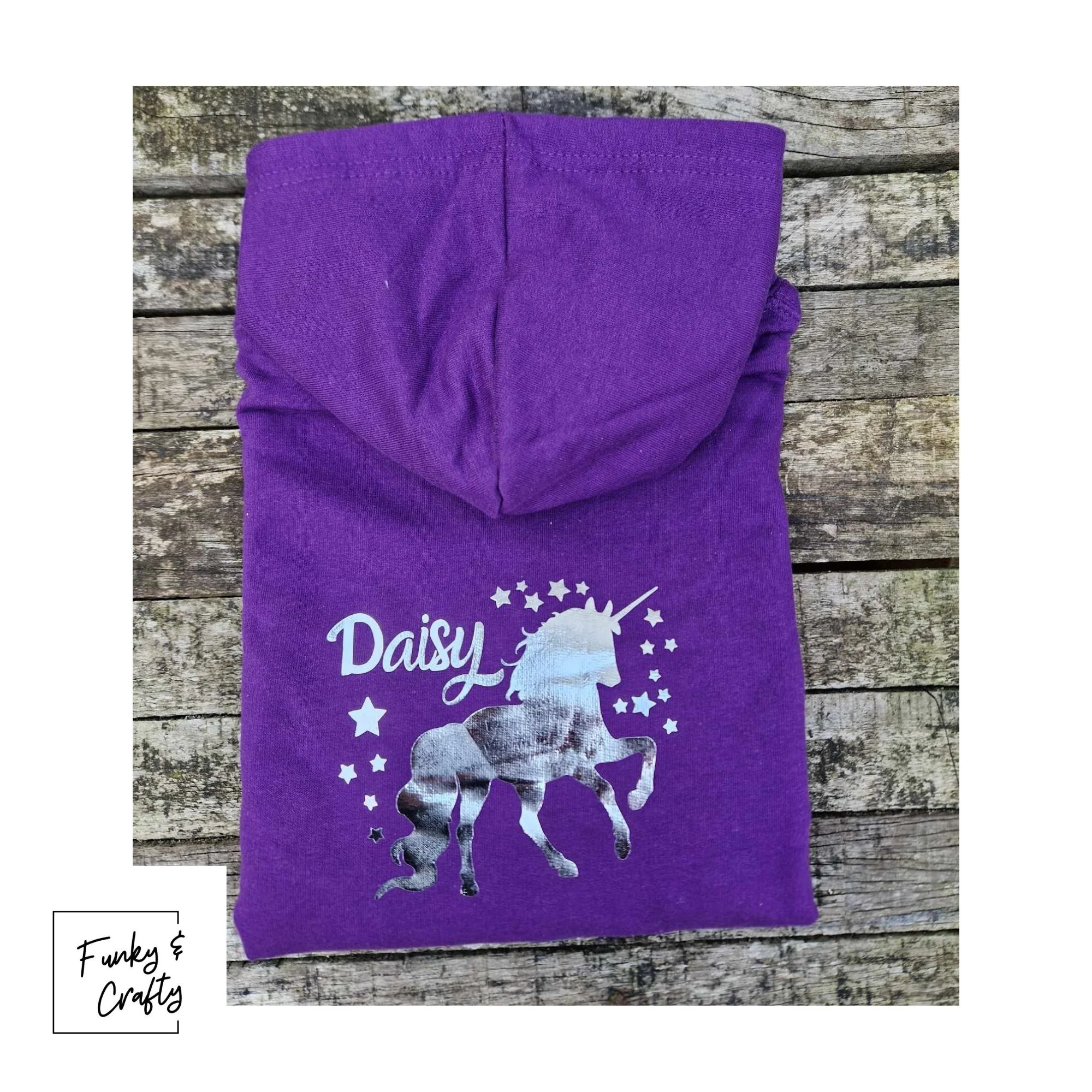 Personalised Equestrian Hoodie Kids - Unicorn Design - Image 3