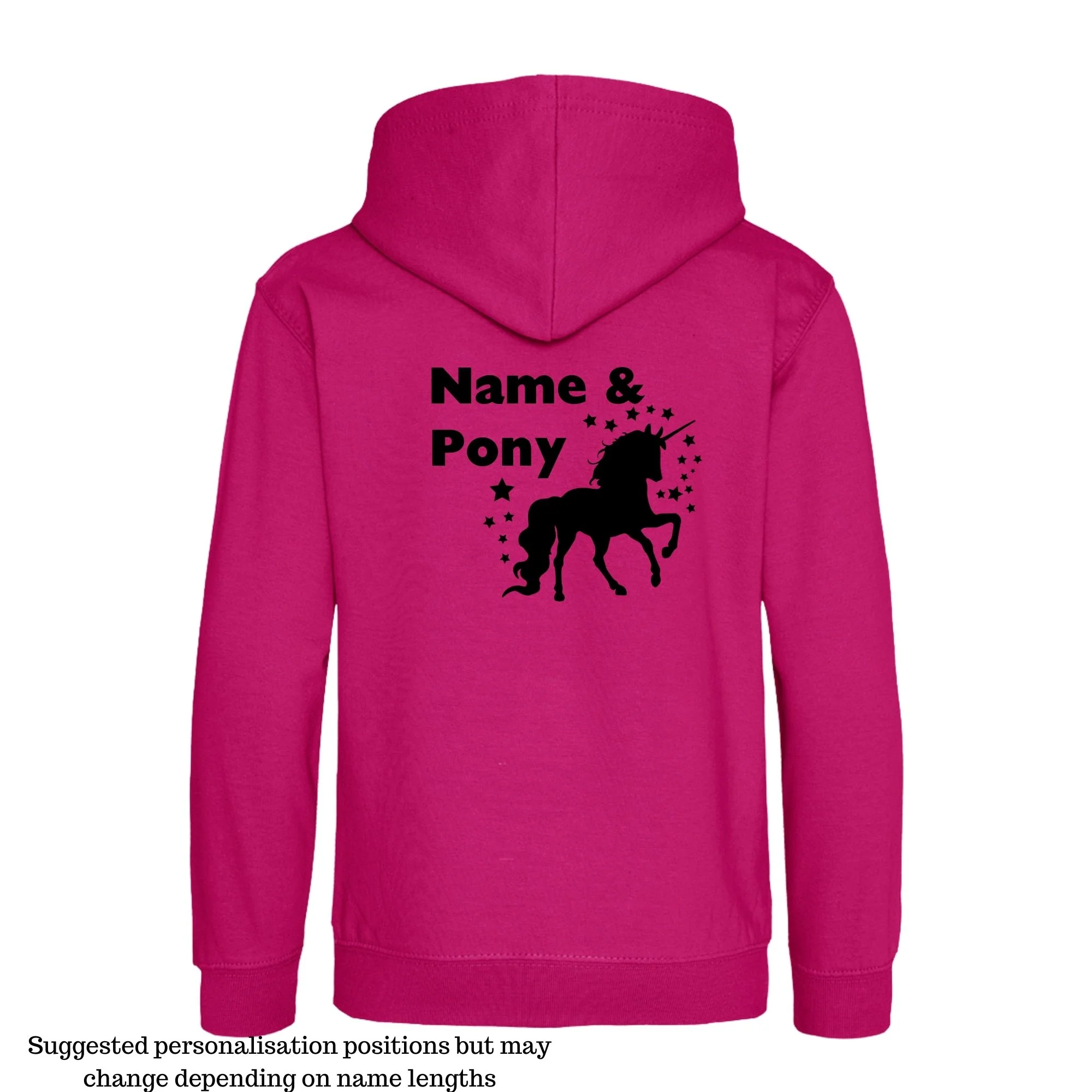 Personalised Equestrian Hoodie Kids - Unicorn Design - Image 4