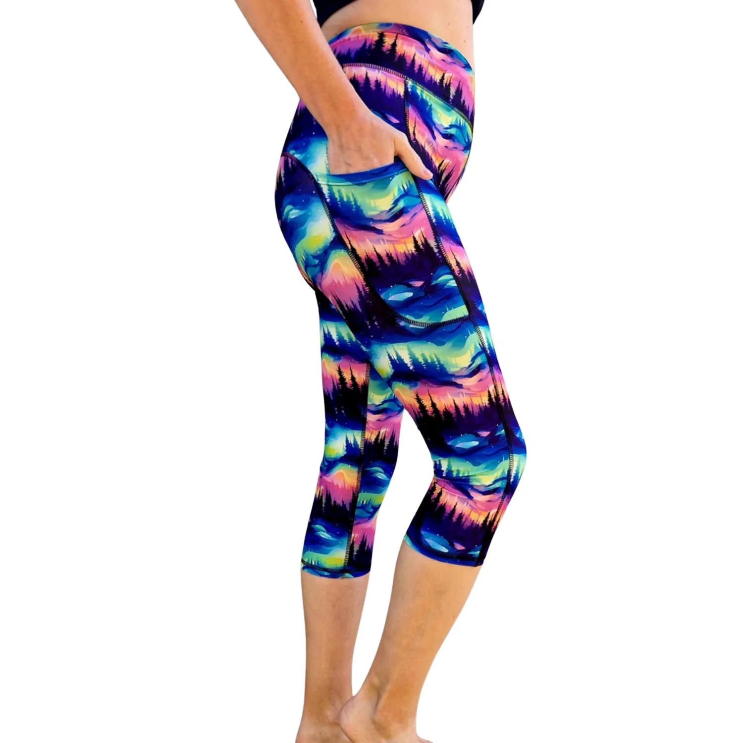 SCULPT Yoga Capri Leggings - Wilderness