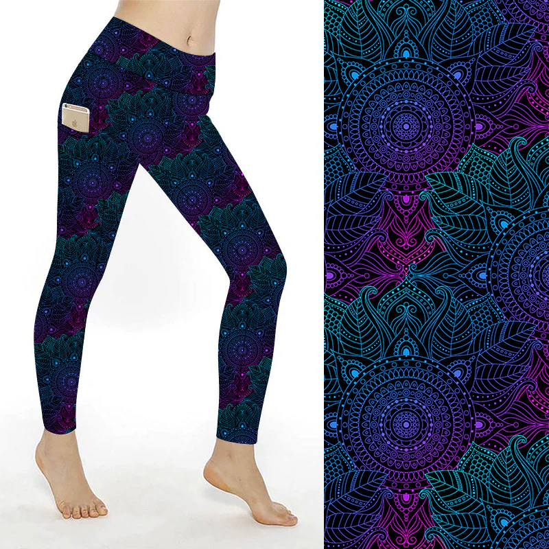 SCULPT Yoga Full Length Leggings - Mandala Art