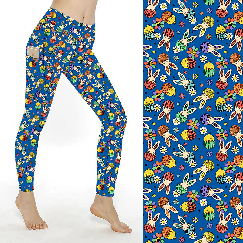 SCULPT Yoga Full Length Leggings - Retro Easter Egg - Image 5