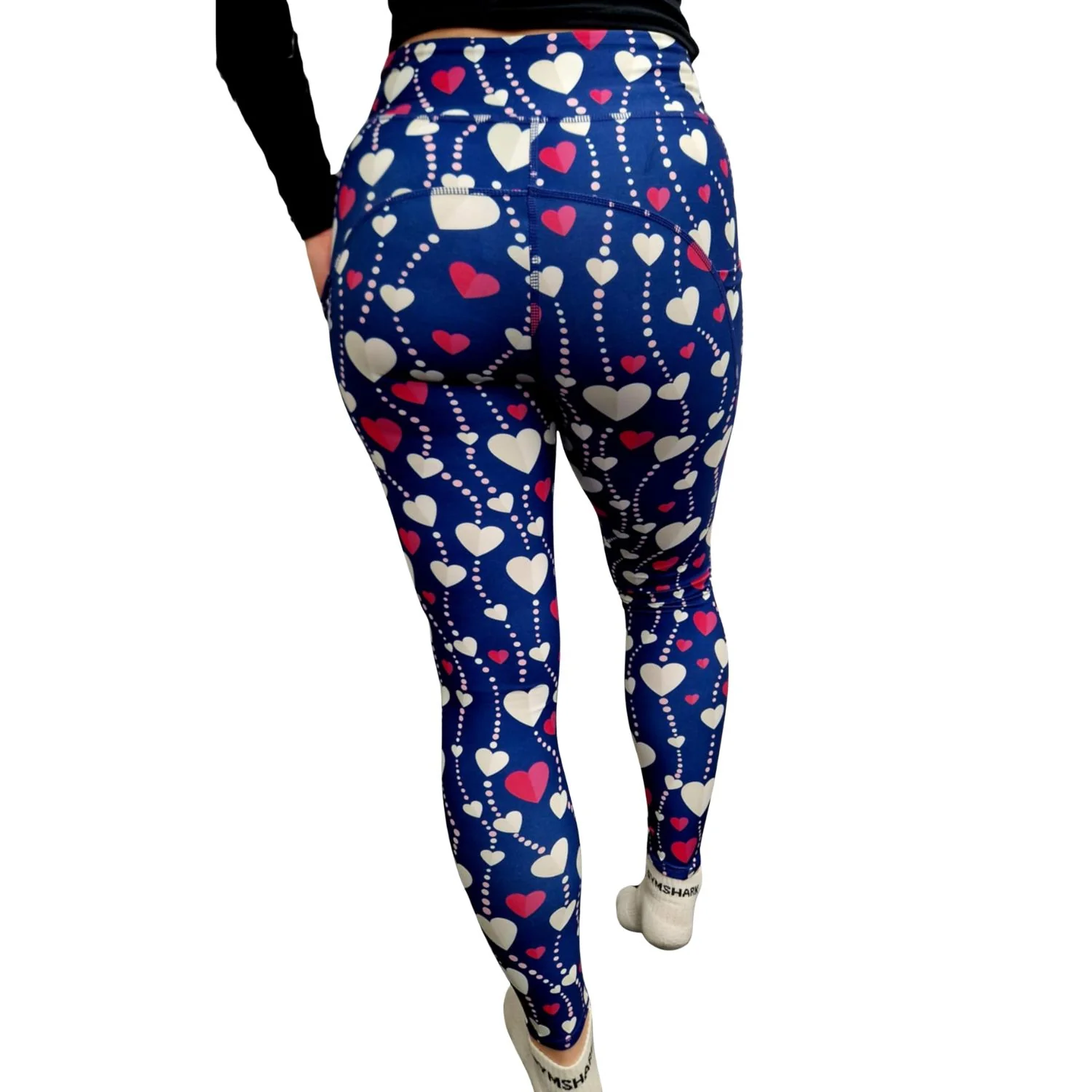 SCULPT Yoga Full Length Leggings - Valentines String of Hearts - Image 4