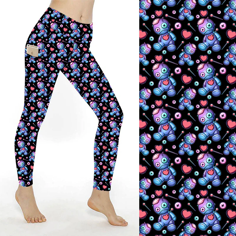 SCULPT Yoga Full Length Leggings - Valentines Voodoo Doll - Image 5