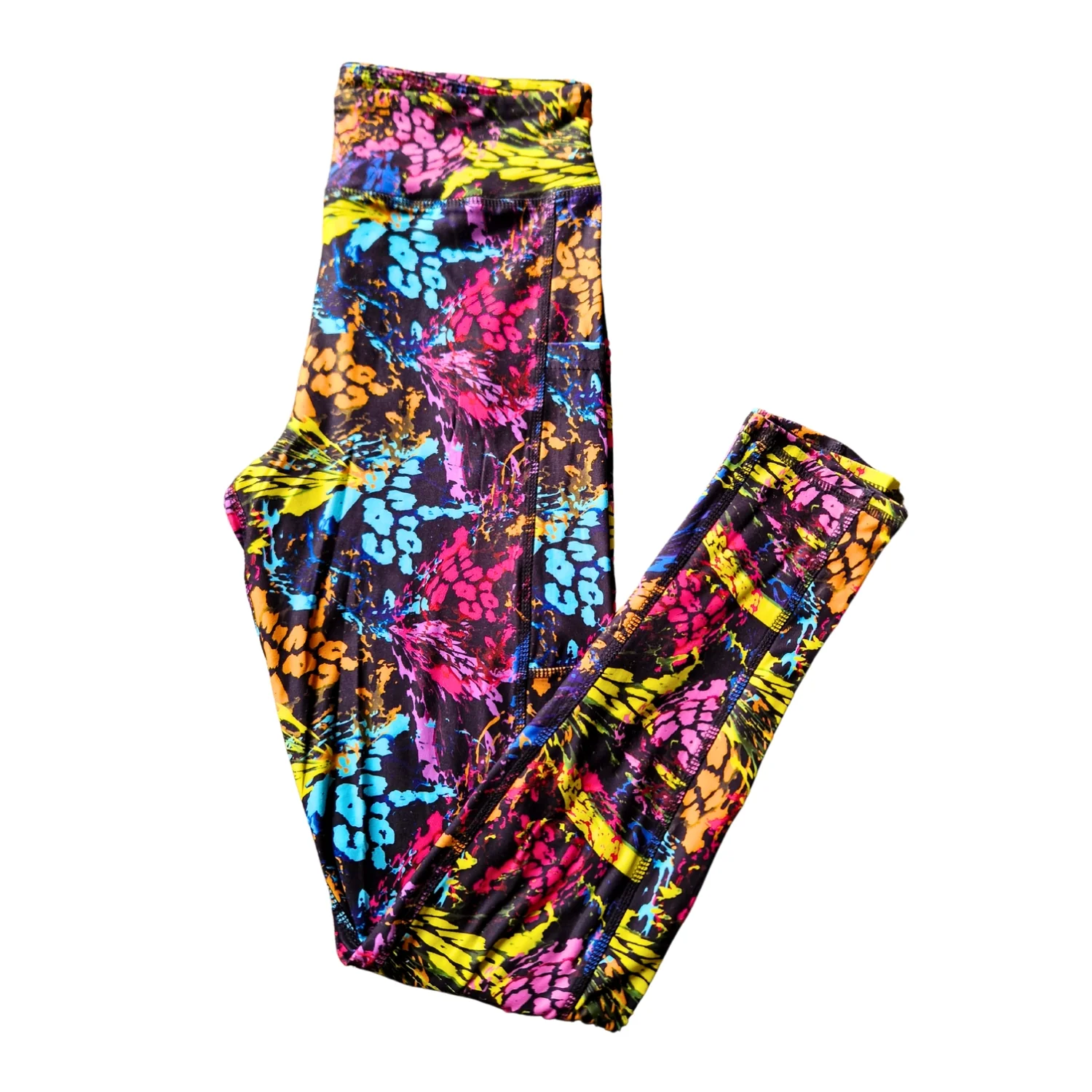 SCULPT Yoga Full Length Leggings - Cat Print Chaos - Image 4
